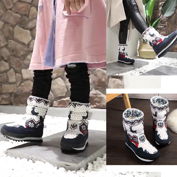 New Winter Princess Waterproof non-slip Snow Footwear Girls - ROMART GLOBAL LTD