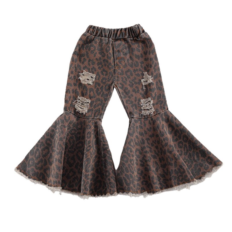 Exotic Leopard-Print Flared Pants Girls - ROMART GLOBAL LTD