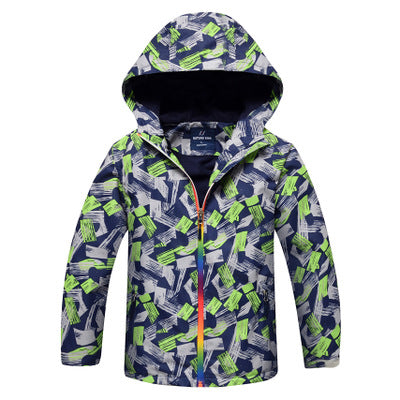 Kids Outdoor Windbreaker Hooded Coat BOYS - ROMART GLOBAL LTD