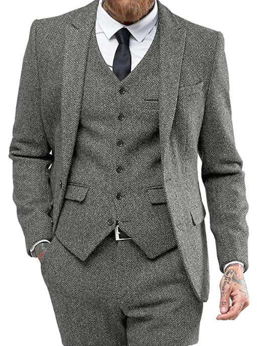 Three-Piece French Style Suit Men - ROMART GLOBAL LTD