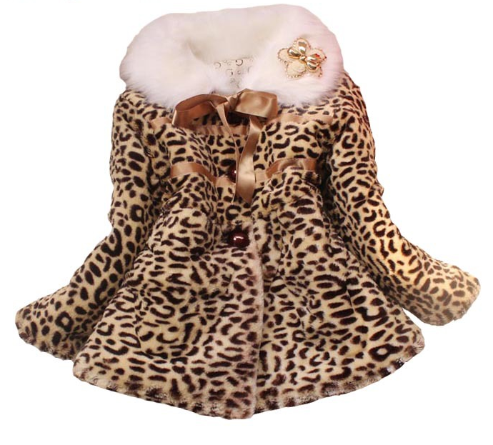 Kids Leopard Print Cotton Coat GIRLS - ROMART GLOBAL LTD