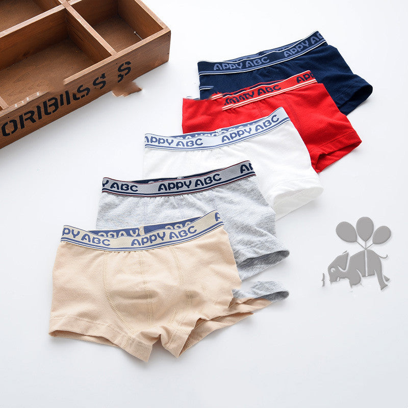 Children's Cotton ABC Letters Pack Of 5 Underwear Boys - ROMART GLOBAL LTD
