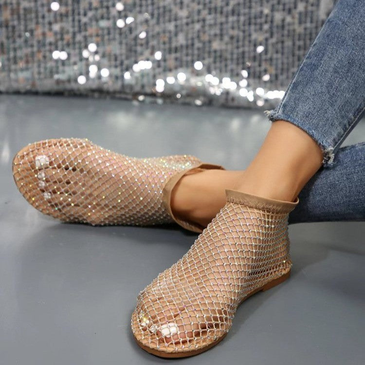 New Mesh Rhinestone Summer Fashion Sandals For Women