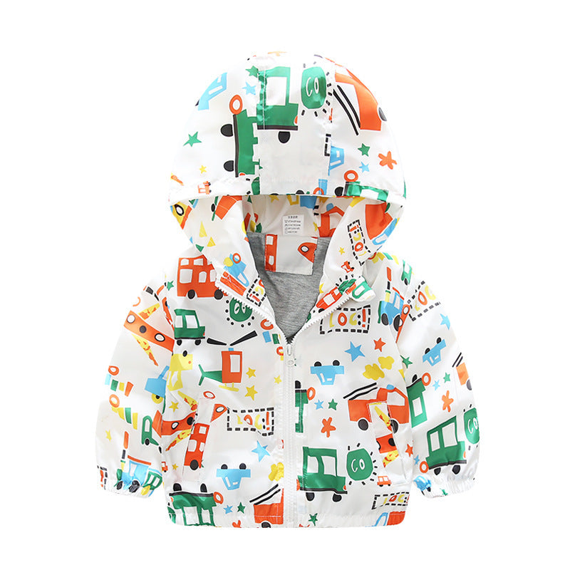 Kids Printed Hooded Coat BOYS - ROMART GLOBAL LTD