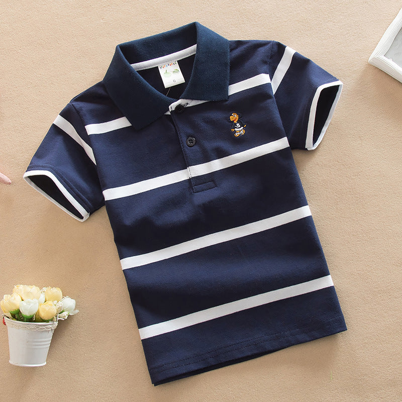 College Style Boys Polo Short Sleeve T-Shirt Boys - ROMART GLOBAL LTD