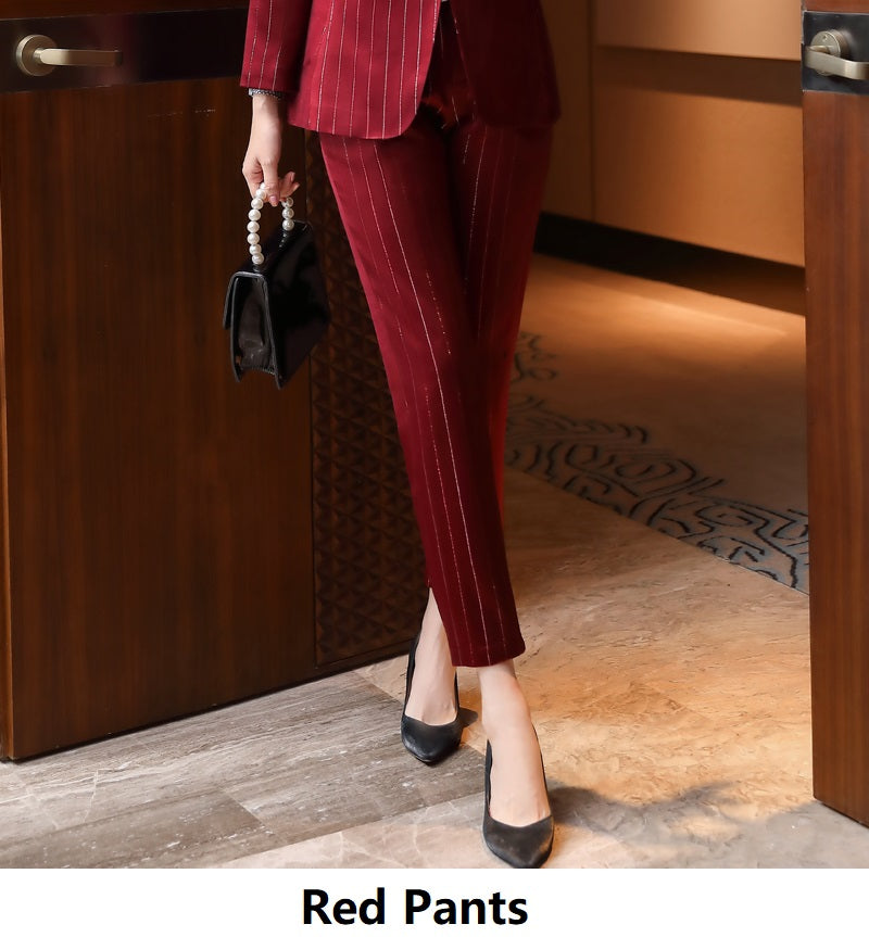 Acetate Satin Suit Professional Women's Pants Suit Small Suit - ROMART GLOBAL LTD