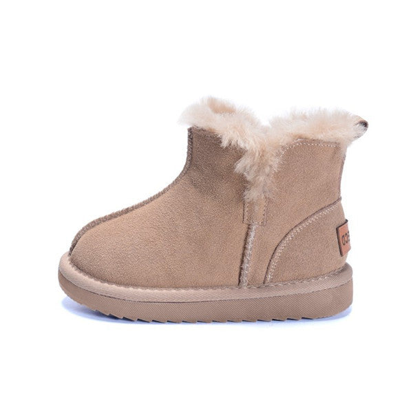 New Winter Genuine Leather Snow Footwear Girls - ROMART GLOBAL LTD