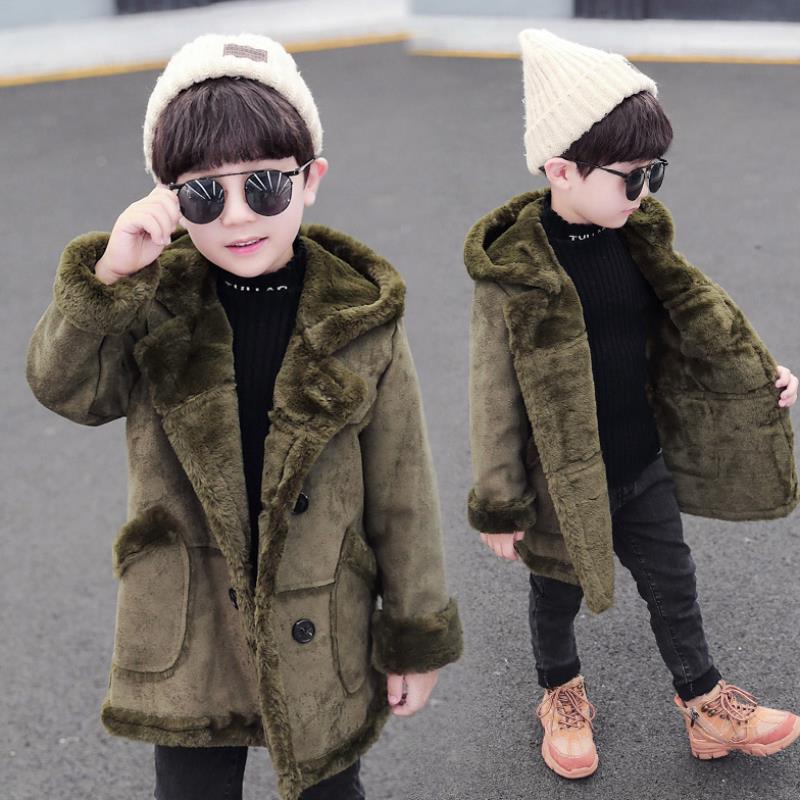 Kids Padded Suede Trench Coat BOYS - ROMART GLOBAL LTD