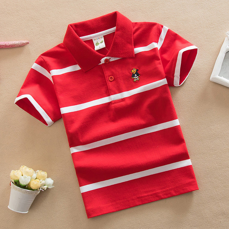 College Style Boys Polo Short Sleeve T-Shirt Boys - ROMART GLOBAL LTD