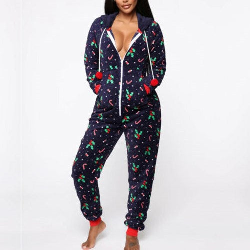 Hooded Nightwear for women Christmas Pajamas set - ROMART GLOBAL LTD