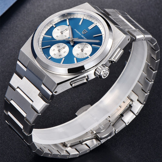 Fashion Blue Quartz Waterproof Chronograph Watch Jewellery & Accessories Men - ROMART GLOBAL LTD