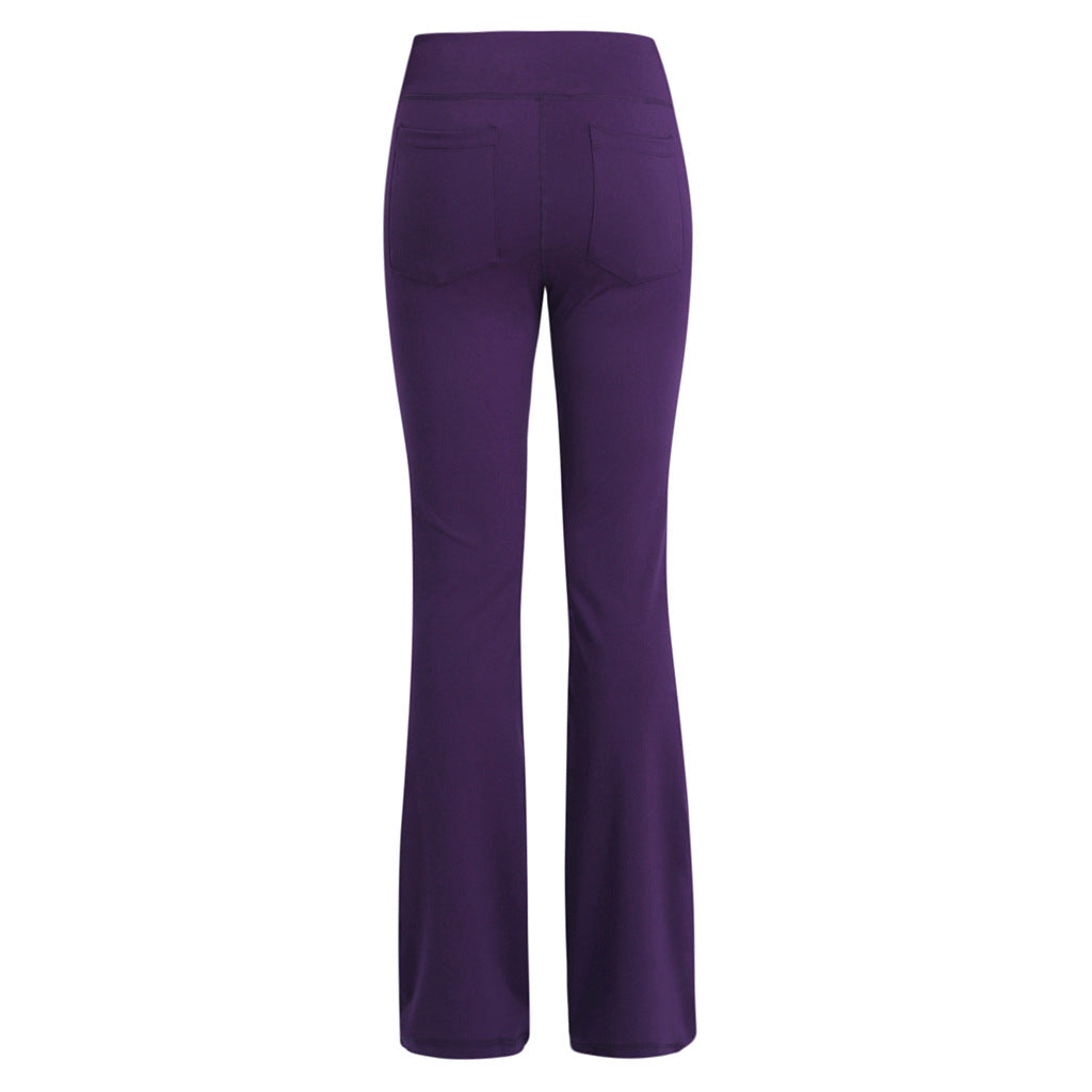 Lavender Wide Leg Trousers High Waist Casual Pants Girls - ROMART GLOBAL LTD
