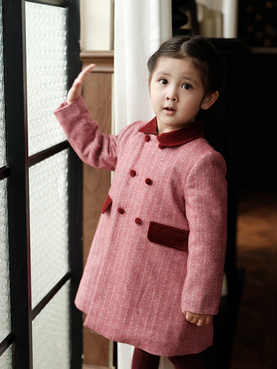 Kids Mid-Length Woollen Coat GIRLS - ROMART GLOBAL LTD