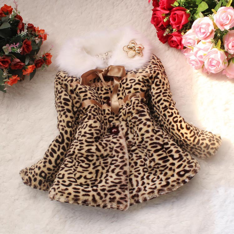 Kids Leopard Print Cotton Coat GIRLS - ROMART GLOBAL LTD