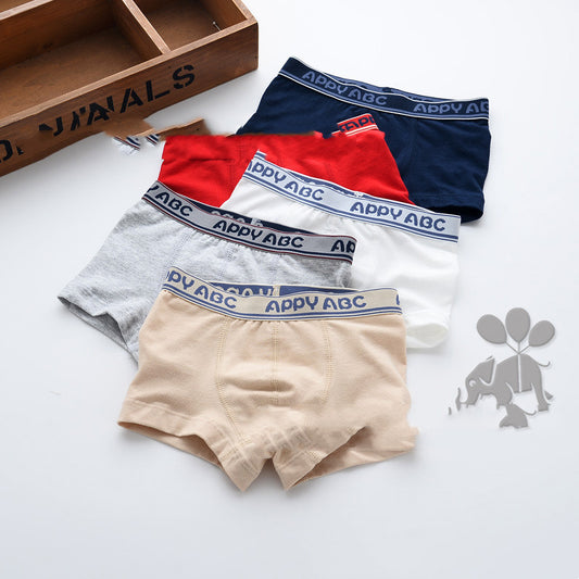 Children's Cotton ABC Letters Pack Of 5 Underwear Boys - ROMART GLOBAL LTD