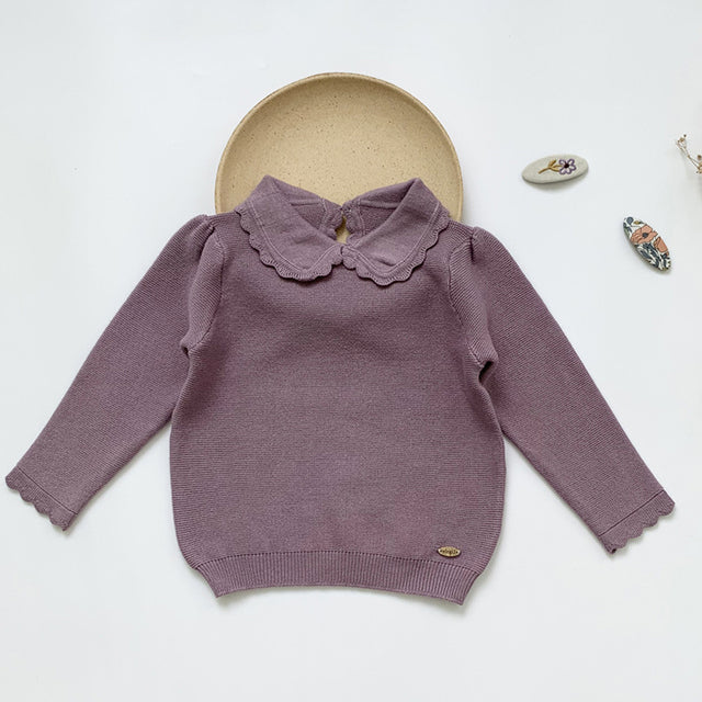 Kids Long Sleeve Lace Pullover Knitwear Girls - ROMART GLOBAL LTD