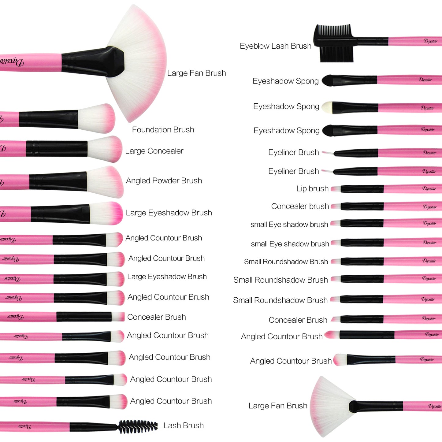 32Pcs Cosmetic Make Up Brushes Accessories Girls - ROMART GLOBAL LTD