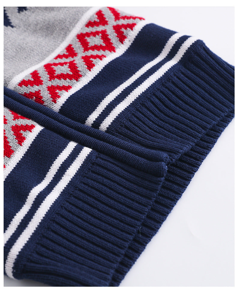 Korean Fleece Front Zipper Long Sleeve Sweater Knitwear Boys - ROMART GLOBAL LTD