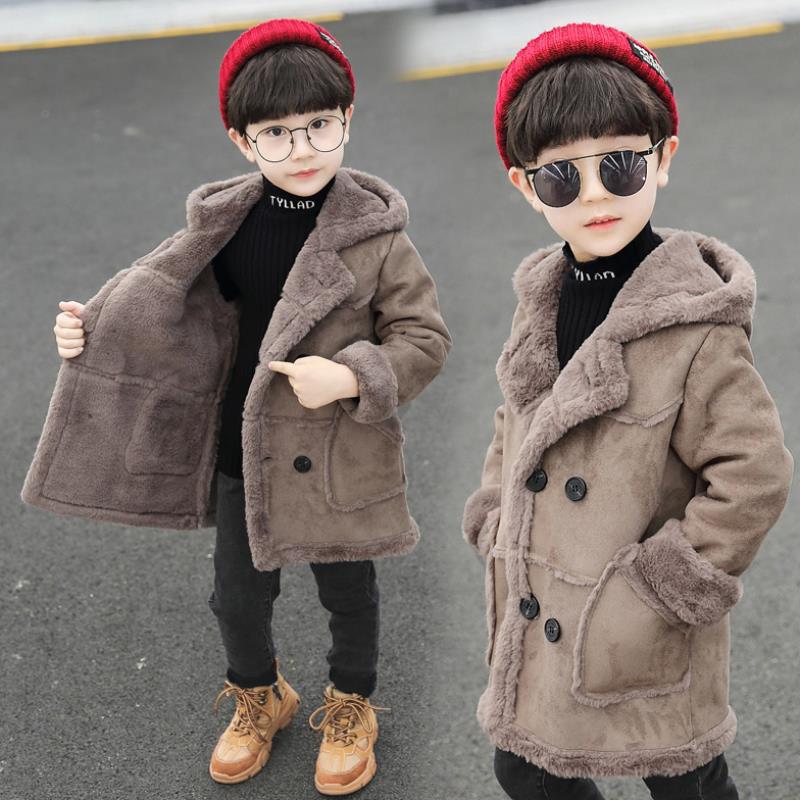 Kids Padded Suede Trench Coat BOYS - ROMART GLOBAL LTD