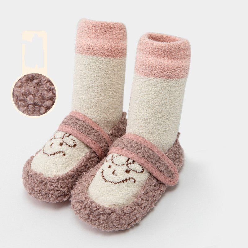 Super Thick Plus Fleece Baby Toddler Shoes Leather Socks - ROMART GLOBAL LTD
