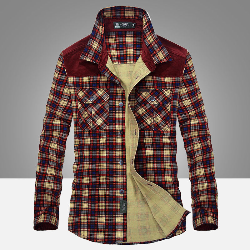 Plaidded 100% Cotton fashionable Men Shirts