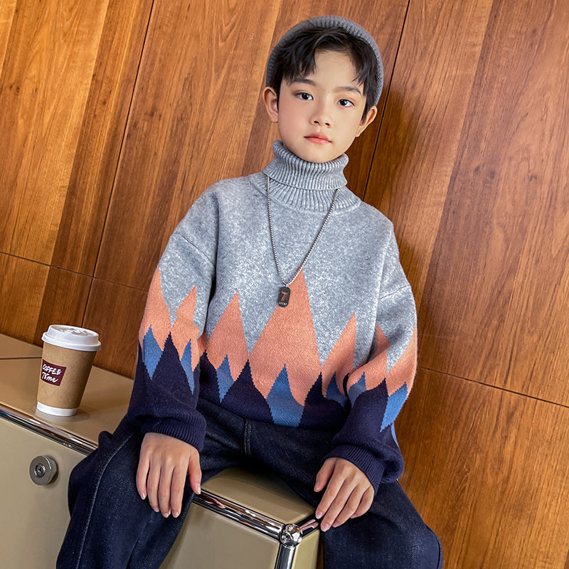 Kids Roll High-Neck Winter New Style Knitwear Boys - ROMART GLOBAL LTD