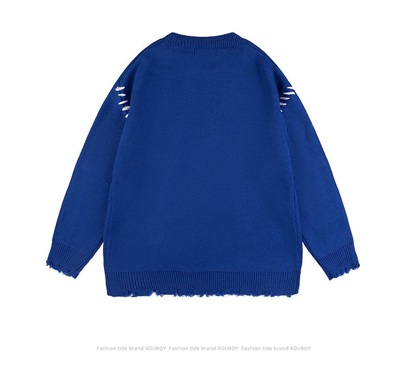 Lazy Loose Edition Casual Printed Sweater Knitwear Men - ROMART GLOBAL LTD