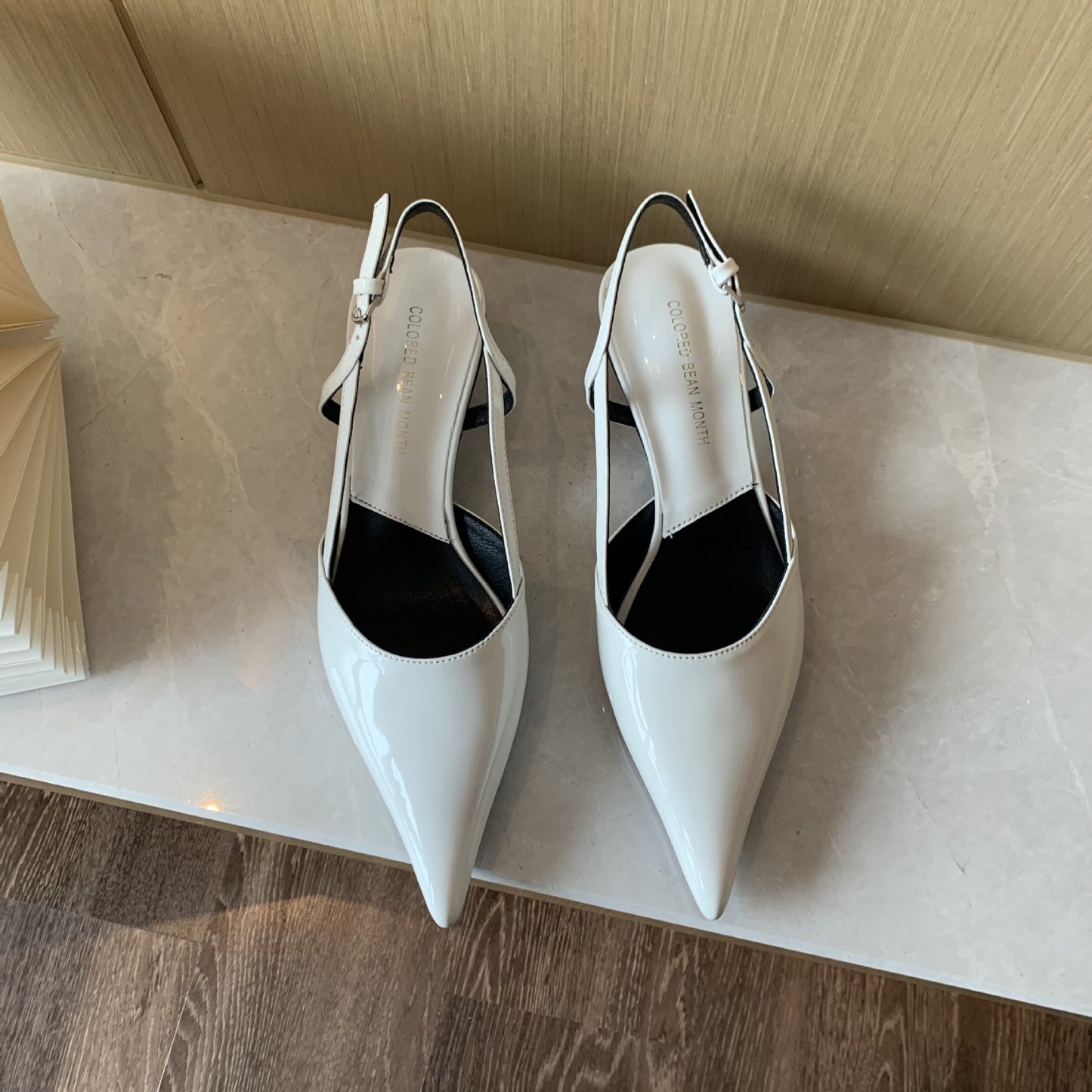 Closed Toe Sandals Women's Stiletto Heel Pointed Toe Low-cut Shoes