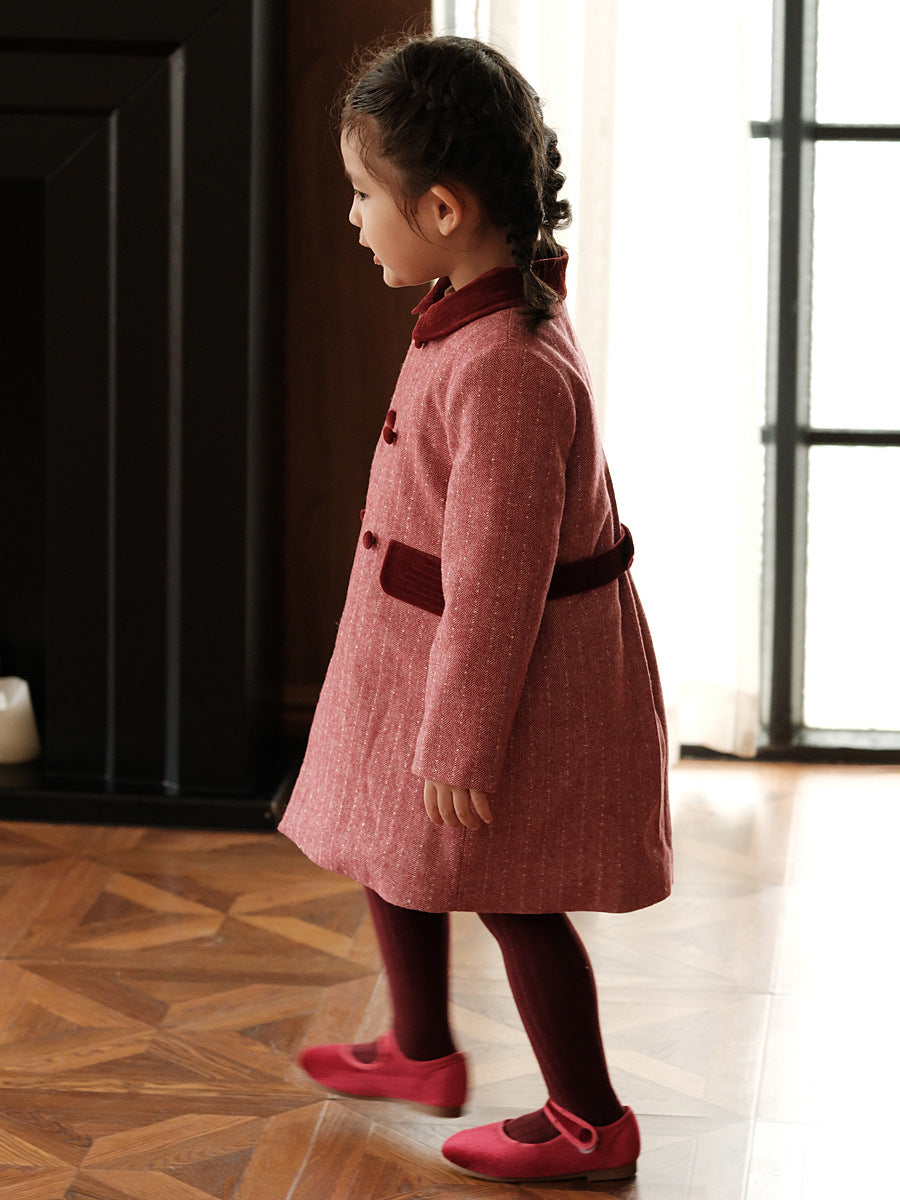 Kids Mid-Length Woollen Coat GIRLS - ROMART GLOBAL LTD