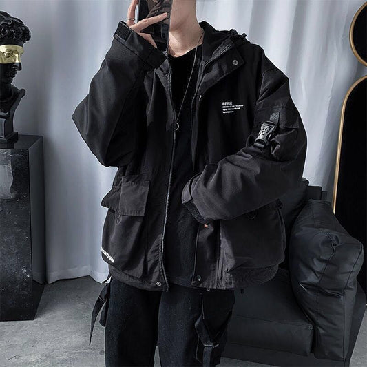 Streetwear Cardigan Casual Bomber Outerwear Hooded Coat Men - ROMART GLOBAL LTD