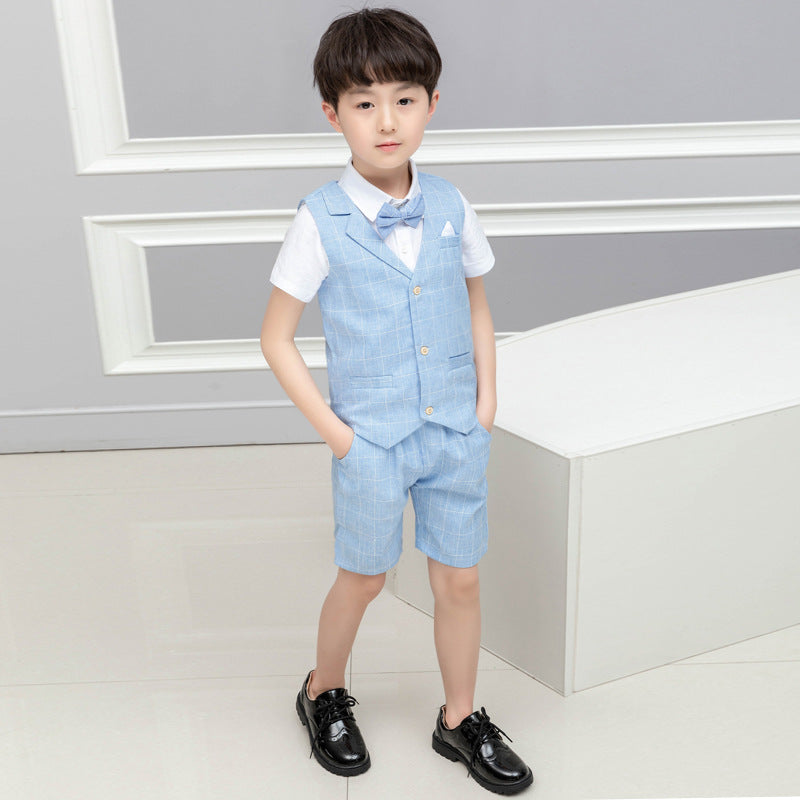 Kids 2 Piece Attire Shorts Plus Vest Suit Boys - ROMART GLOBAL LTD