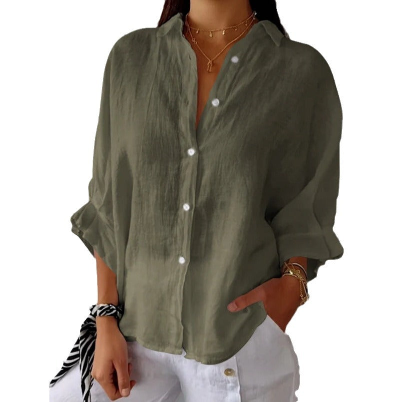 Women's Cotton And Linen Fashion Top