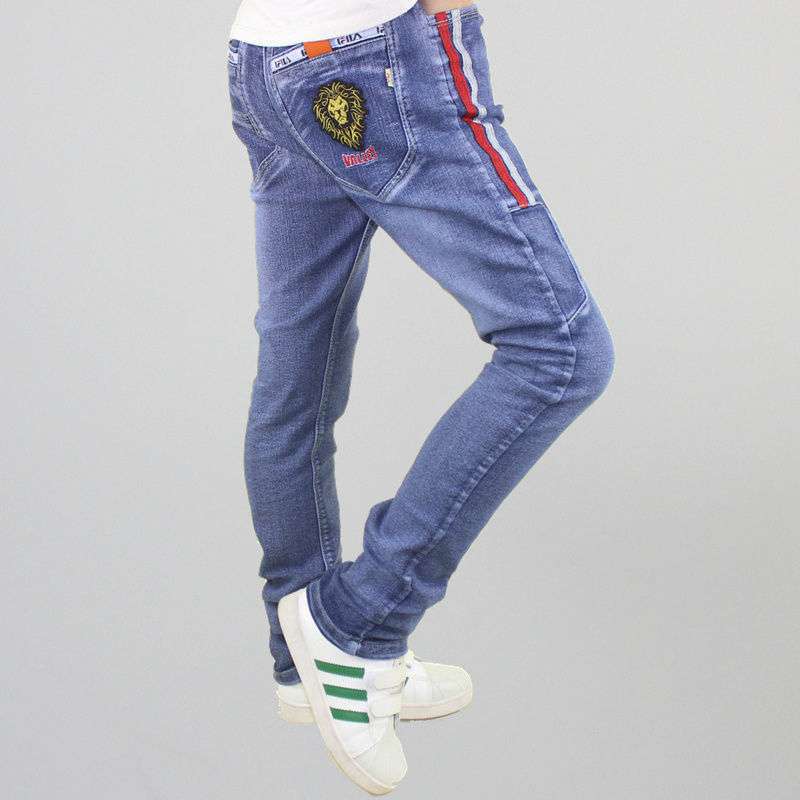 Casual Stretch Straight Jeans Pants Boys - ROMART GLOBAL LTD