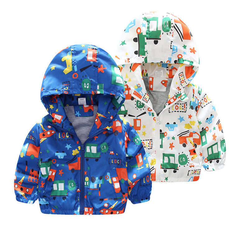 Kids Printed Hooded Coat BOYS - ROMART GLOBAL LTD