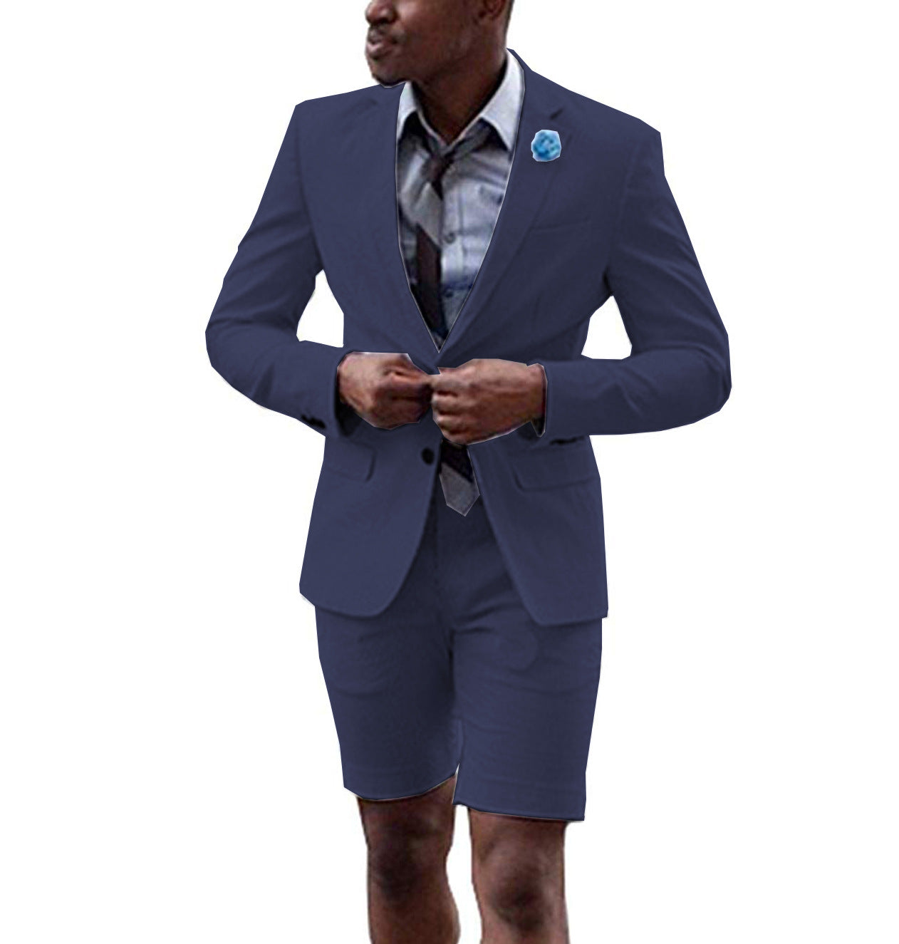 2-Piece Fashion Shorts & Jacket Suit For Men