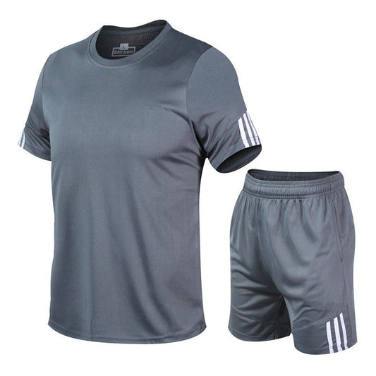 Men Sports Suit Track Suit Running Suit Gym Two Piece Quick Drying Clothes - ROMART GLOBAL LTD