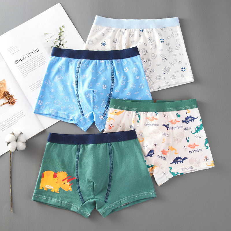 Flat Cornered Fine Shuttle Cotton Briefs Boxers Underpants Underwear Boys - ROMART GLOBAL LTD