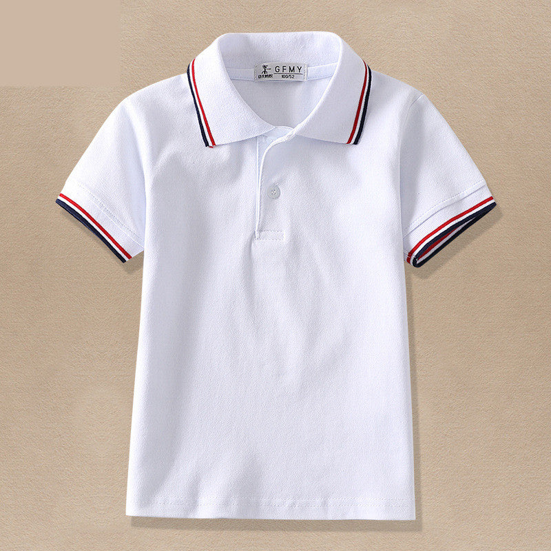 CUHK Children's White Lapel T Shirt Boys - ROMART GLOBAL LTD