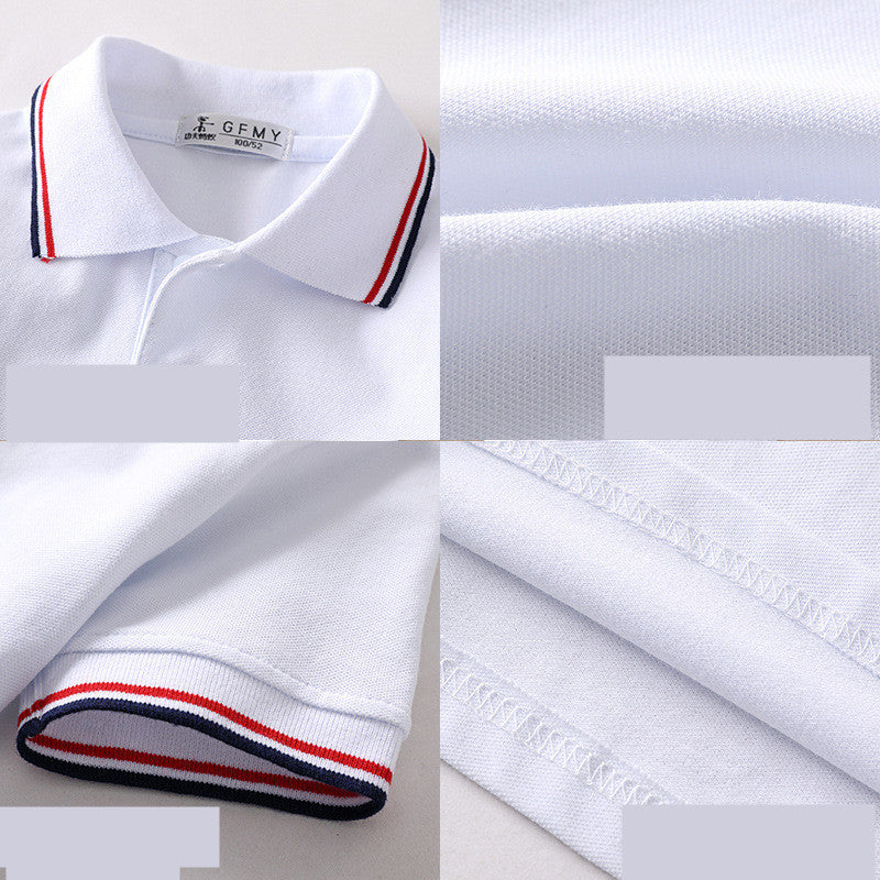 CUHK Children's White Lapel T Shirt Boys - ROMART GLOBAL LTD