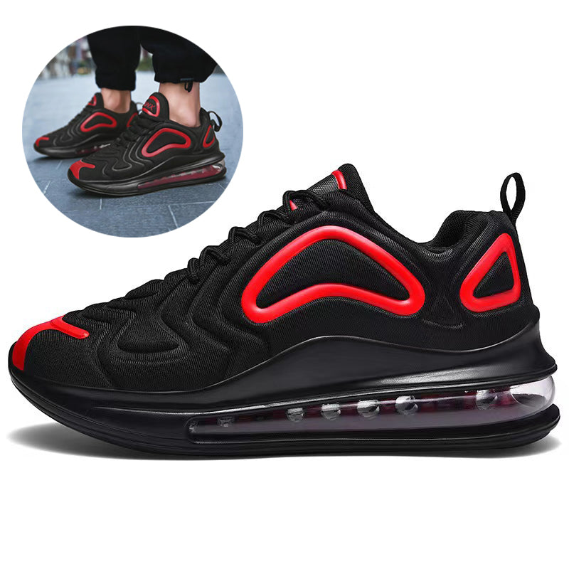 Casual Air Cushion Black Shoes Men Outdoor Breathable Lace-up Sneakers Running Sports Shoes - ROMART GLOBAL LTD
