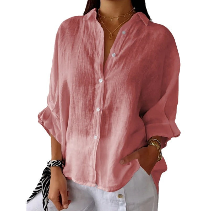 Women's Cotton And Linen Fashion Top