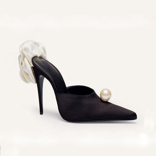 Women's Pointed Pearl High Heels Shoes
