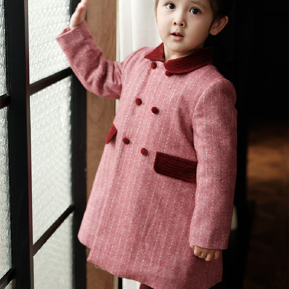 Kids Mid-Length Woollen Coat GIRLS - ROMART GLOBAL LTD