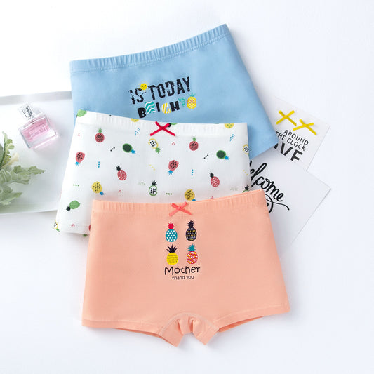 Creative Print Cotton Boxer Set Underwear Girls - ROMART GLOBAL LTD