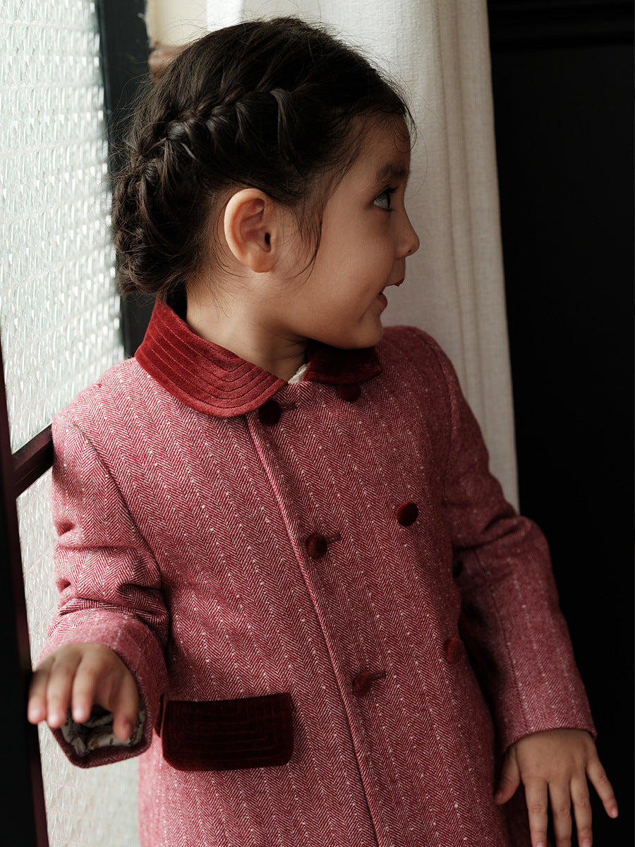 Kids Mid-Length Woollen Coat GIRLS - ROMART GLOBAL LTD