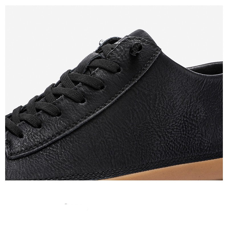 Men's Casual Shoes Leather Soft Soled Black Leather Shoes For Men