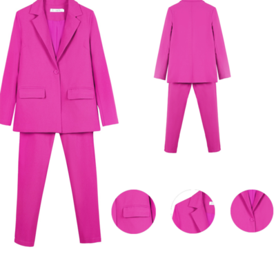 New Official Business 2 Piece Coat & Pants Suits Piece Set Suit Women - ROMART GLOBAL LTD