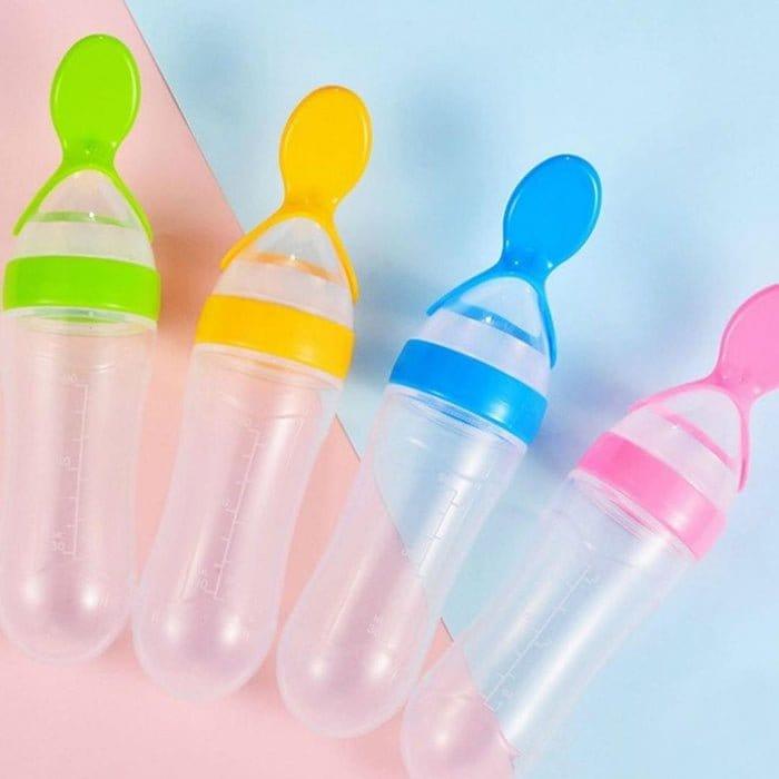 Kids Feeding Bottle With Spoon ACCESSORIES - ROMART GLOBAL LTD